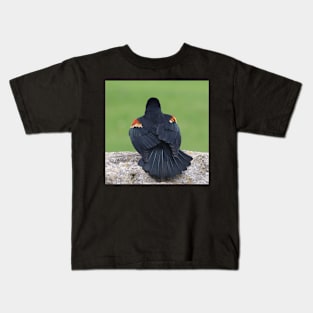 An Elegant Red-Winged Blackbird Kids T-Shirt